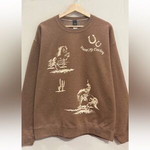 Brown Graphic Sweater